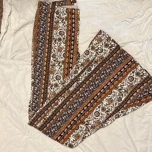 Fashion Nova flare patterned pants.